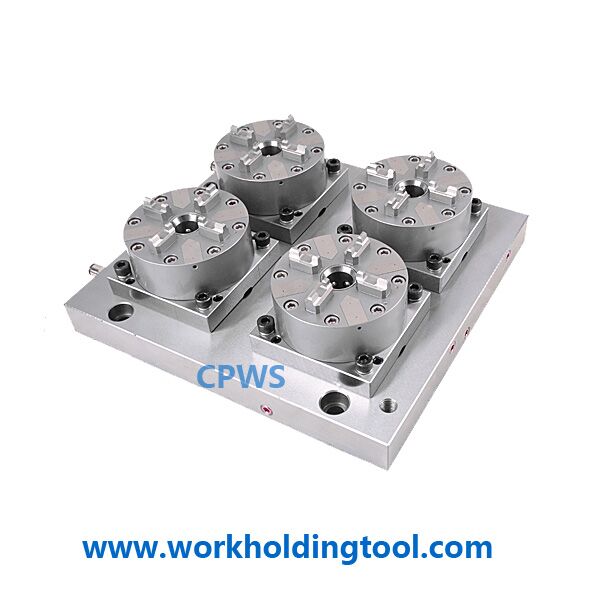 China-CPWSU00ae-compatible-EROWA-Pneumatic-chuck-4-chuck-in-1-base-for-CNC